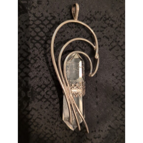 Vintage Quatz Natural Healing Crystal Pendant Hand Made - Picture 2 of 7